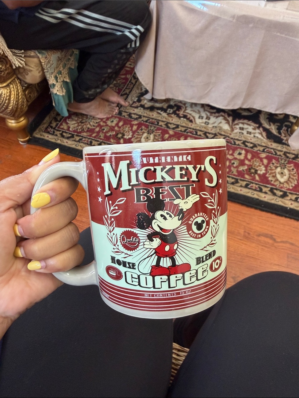 Disney Mickey Vintage-Style Red and Cream Coffee Mug